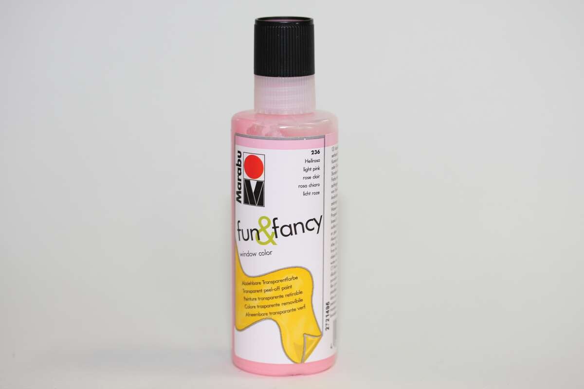Marabu - Fun Fancy - Vinduesmaling - 80 Ml - Lys Rosa