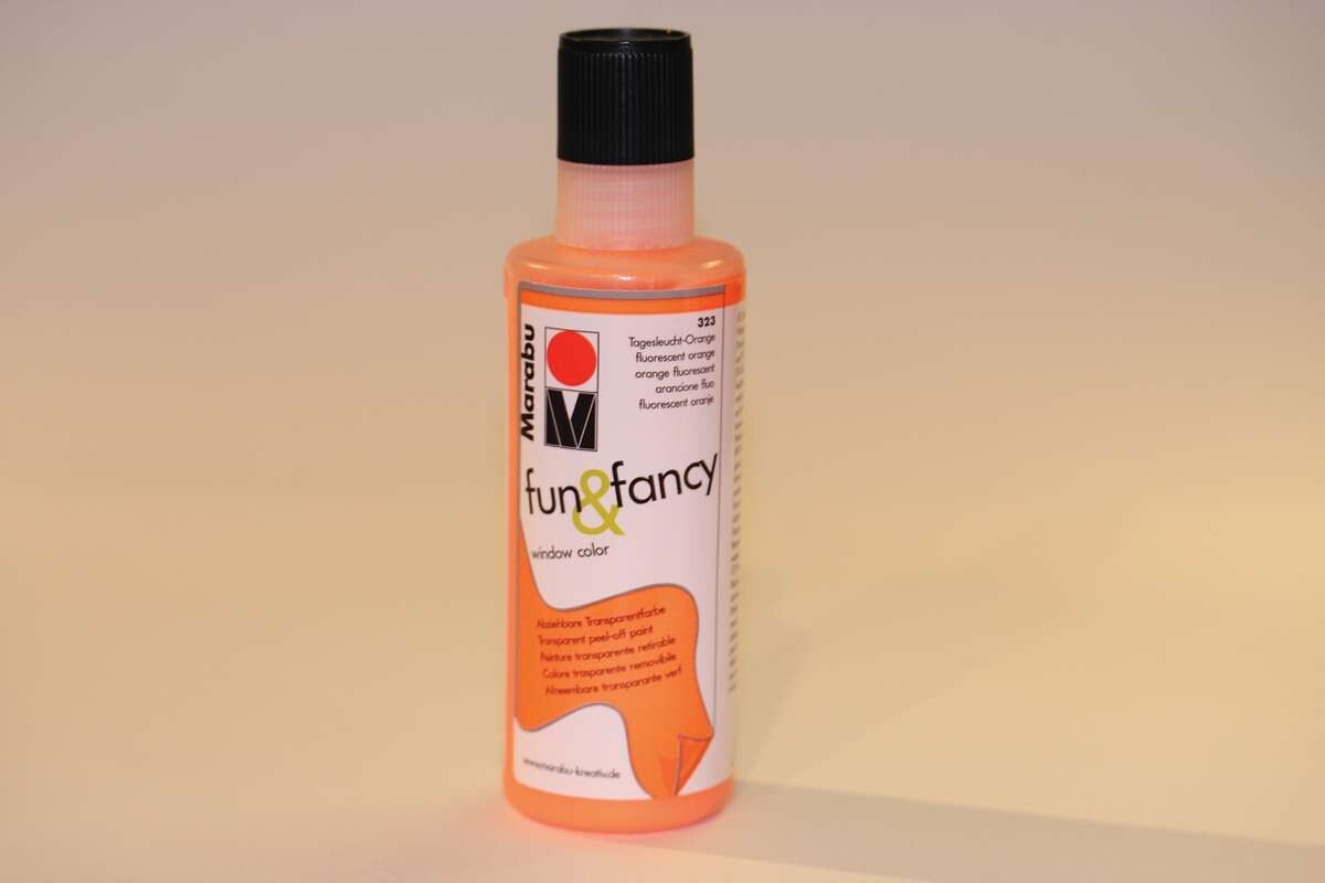 Marabu - Fun Fancy - Vinduesmaling - 80 Ml - Neon Orange