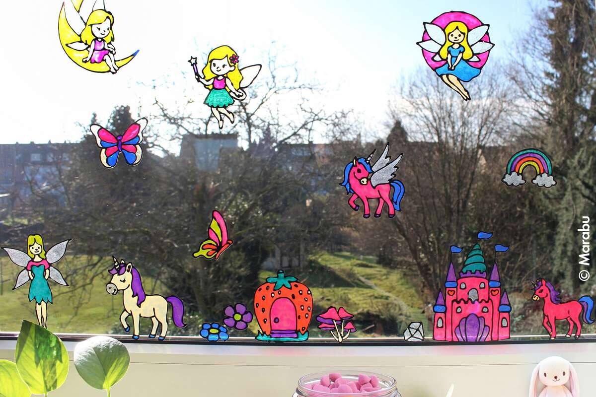 Marabu - Window Color - Fun Fancy Vinduesmaling - Fe Motiver