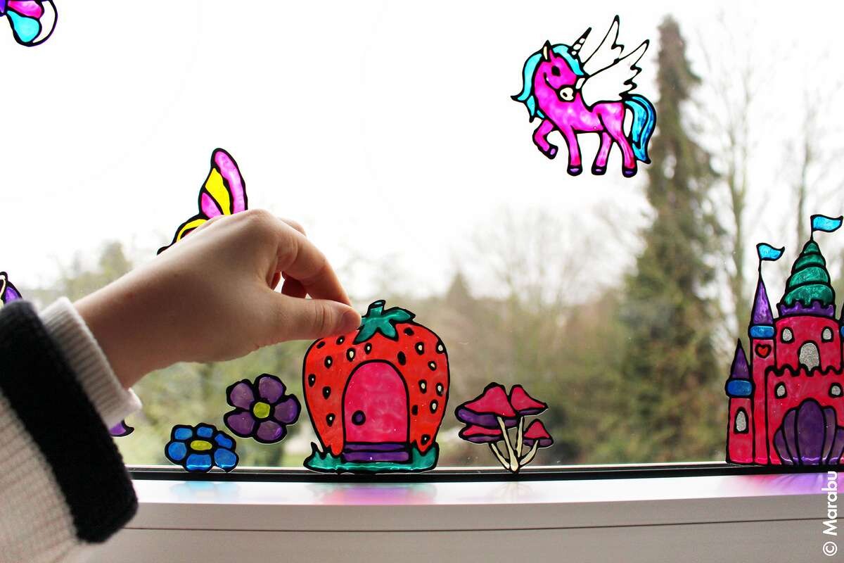 Marabu - Window Color - Fun Fancy Vinduesmaling - Fe Motiver