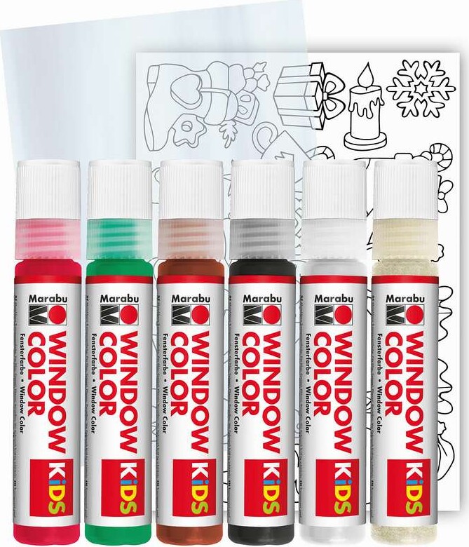 Marabu - Kids Window Color - Winter Fun 6X25 Ml - Vinduesmaling