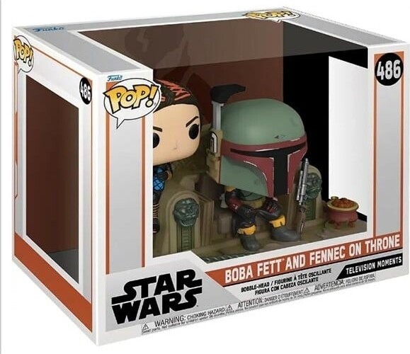 Funko Pop Star Wars Mandalorian - Boba Fett And Fennec On Throne