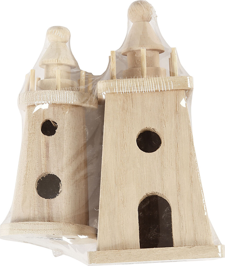 Fyrtårn - H 13 5 18 Cm - 2 Stk