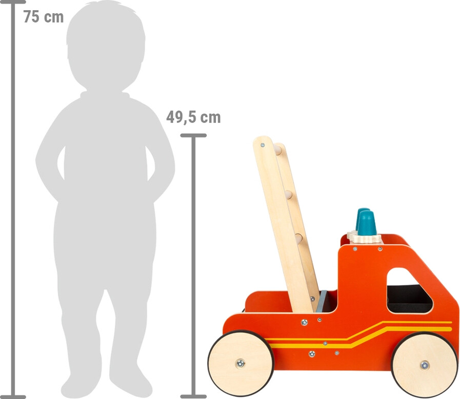 Small Foot - Gåvogn Med Aktiviteter - Brandbil