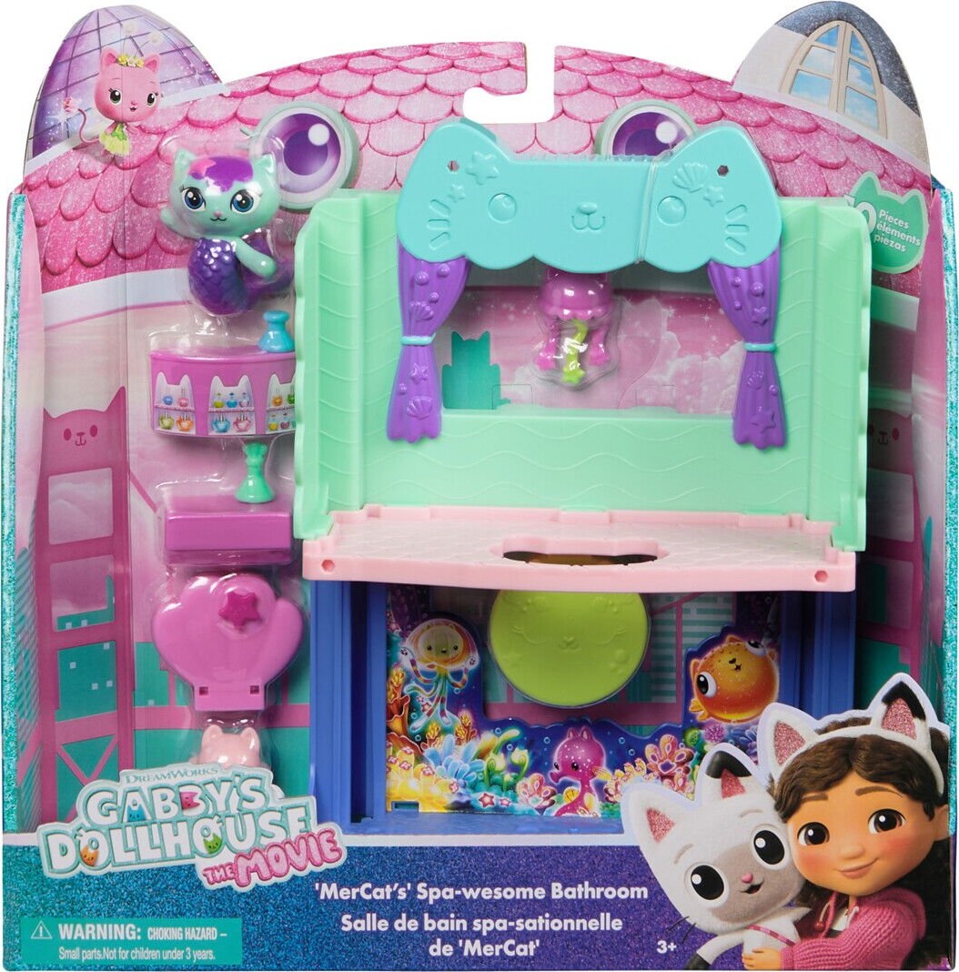 Gabby Dollhouse - The Movie - Mercat S Spa-Wesome Bathroom Playset