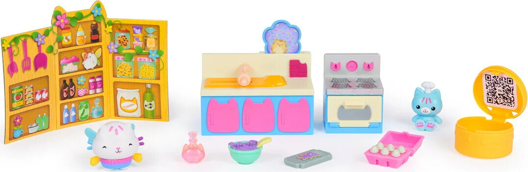 Gabby S Dollhouse Fairy Furniture Set - Cakey Cat S Fairy Kitchen Set