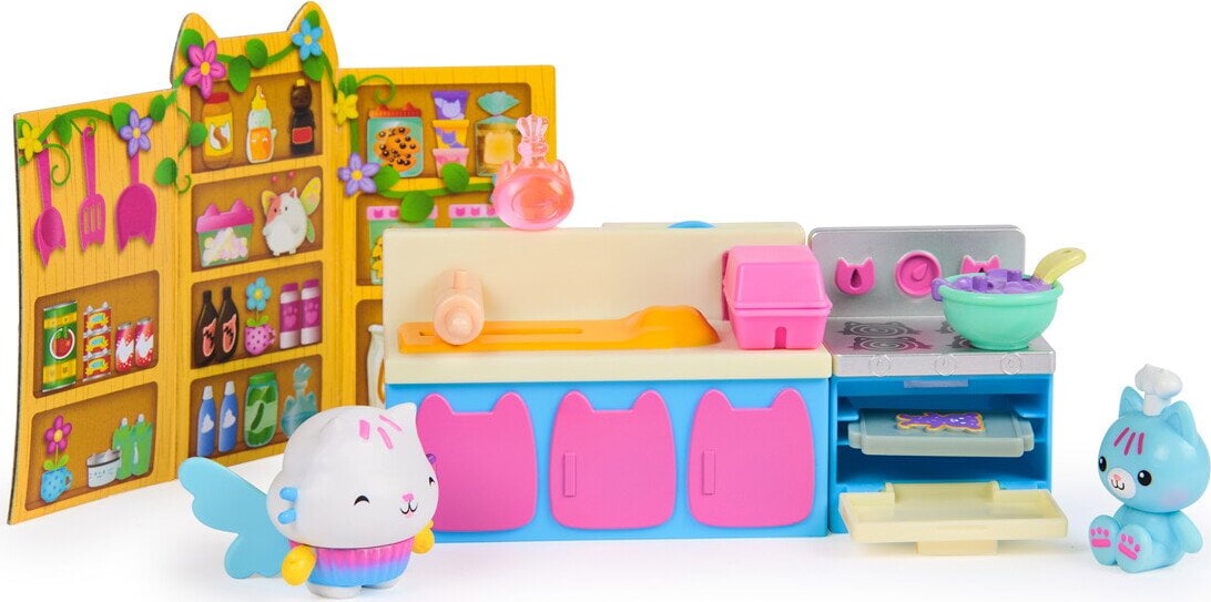 Gabby S Dollhouse Fairy Furniture Set - Cakey Cat S Fairy Kitchen Set