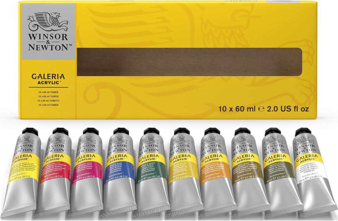 Winsor Newton - Galeria Akrylmaling Sæt - 10X60 Ml