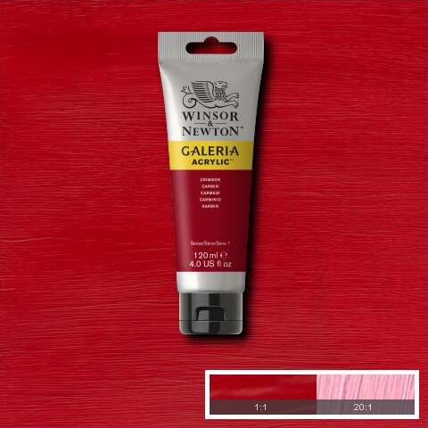 Winsor Newton Akrylmaling - Galeria - Mørkerød 120 Ml