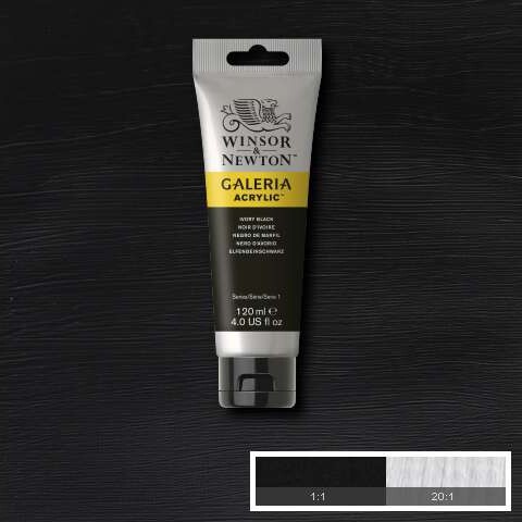 Winsor Newton Akrylmaling - Galeria - Sort 120 Ml