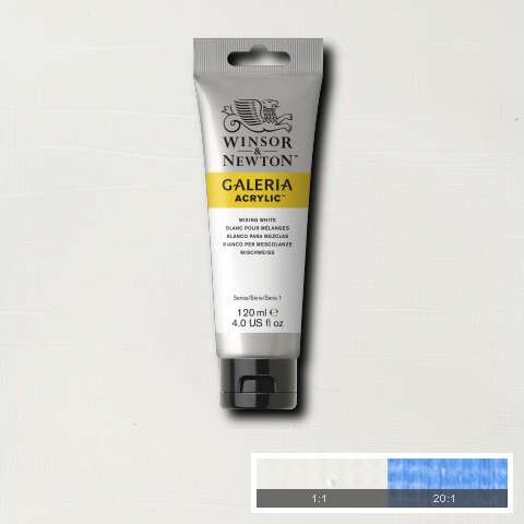 Winsor Newton - Galeria Akrylmaling - Mixing White 120 Ml