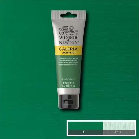 Winsor Newton - Akrylmaling - Permanent Green Middle 120 Ml