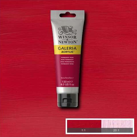 Winsor Newton - Galeria Akrylmaling - Permanent Rose 120 Ml