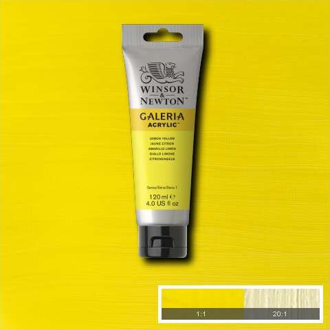 Winsor Newton - Galeria Akrylmaling - Lemon Yellow 120 Ml