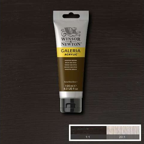 Winsor Newton - Galeria Akrylmaling - Vandyke Brown 120 Ml
