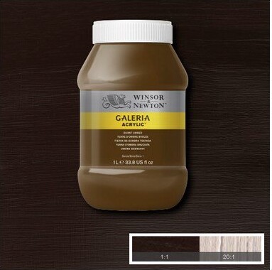 Winsor Newton - Galeria Akrylmaling - Burnt Umber 1000 Ml