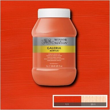 Winsor Newton - Galeria Akrylmaling - Cadmium Orange Hue 1000 Ml