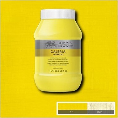 Winsor Newton - Galeria Akrylmaling - Cadmium Yellow Pale 1000 Ml