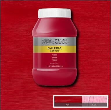 Winsor Newton - Galeria Akrylmaling - Crimson 1000 Ml