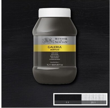 Winsor Newton - Akrylmaling - Ivory Black 1000 Ml