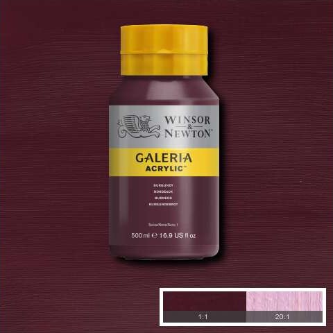 Winsor Newton - Galeria Akrylmaling - Burgundy 500 Ml