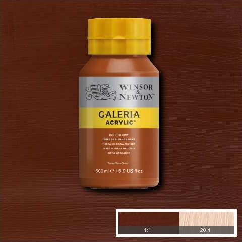 Winsor Newton - Galeria Akrylmaling - Burnt Sienna 500 Ml