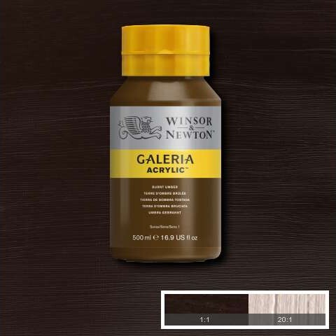 Winsor Newton - Galeria Akrylmaling - Burnt Umber 500 Ml