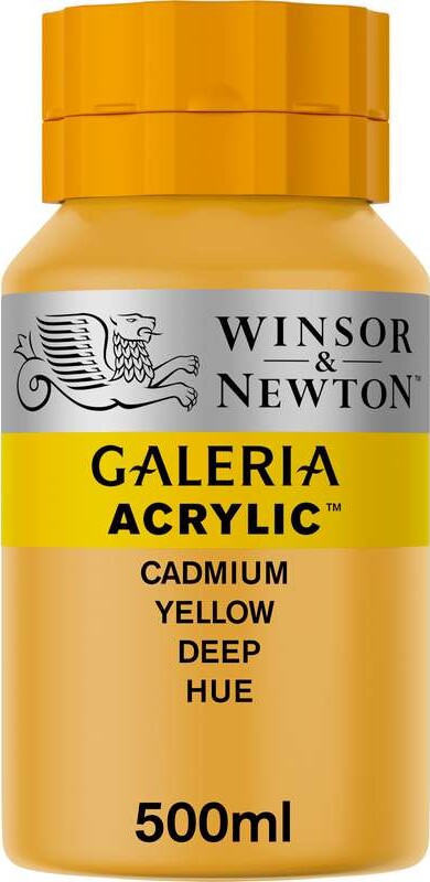Winsor Newton - Galeria Akrylmaling - Cadmium Yellow Deep 500 Ml