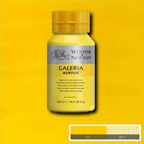 Winsor Newton - Galeria Akrylmaling - Cadmium Yellow Medium 500 Ml