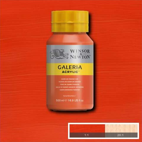 Winsor Newton - Galeria Akrylmaling - Cadmium Orange Hue 500 Ml