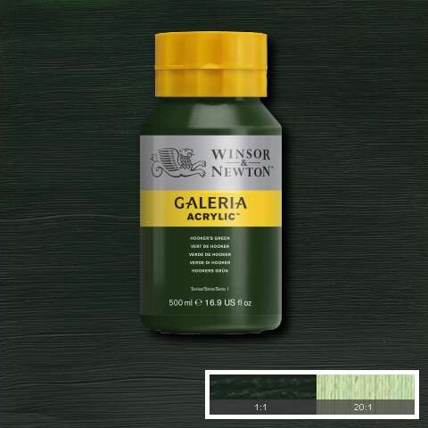 Winsor Newton - Akrylmaling - Hookers Green 500 Ml