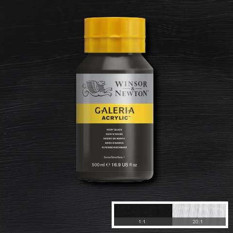 Winsor Newton - Akrylmaling - Ivory Black 500 Ml