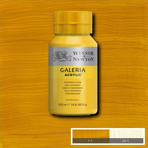 Winsor Newton - Akrylmaling - Transparent Gul 500 Ml