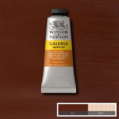 Winsor Newton - Galeria Acrylic - 60 Ml - Burnt Sienna 074