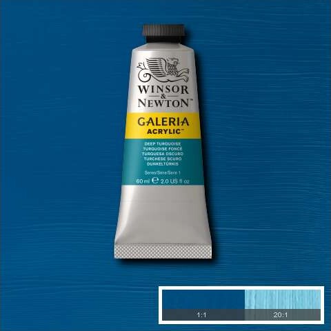 Winsor Newton - Galeria Akrylmaling - Dyb Turkisblå 60 Ml