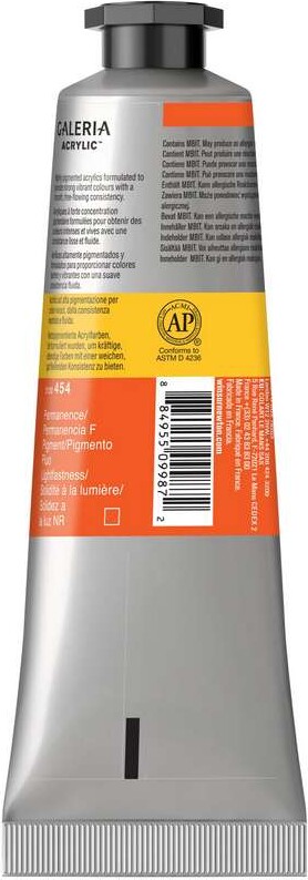 Galeria Acrylic 60Ml Fluorescent Orange - 2120454 - Winsor Newton