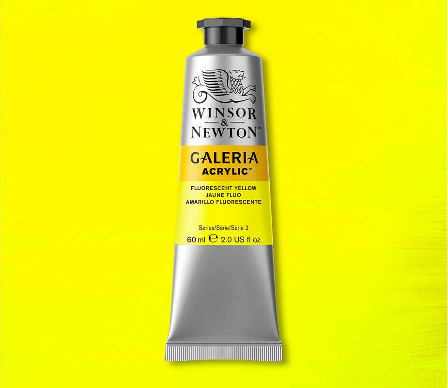 Galeria Acrylic 60Ml Fluorescent Yellow - 2120456 - Winsor Newton
