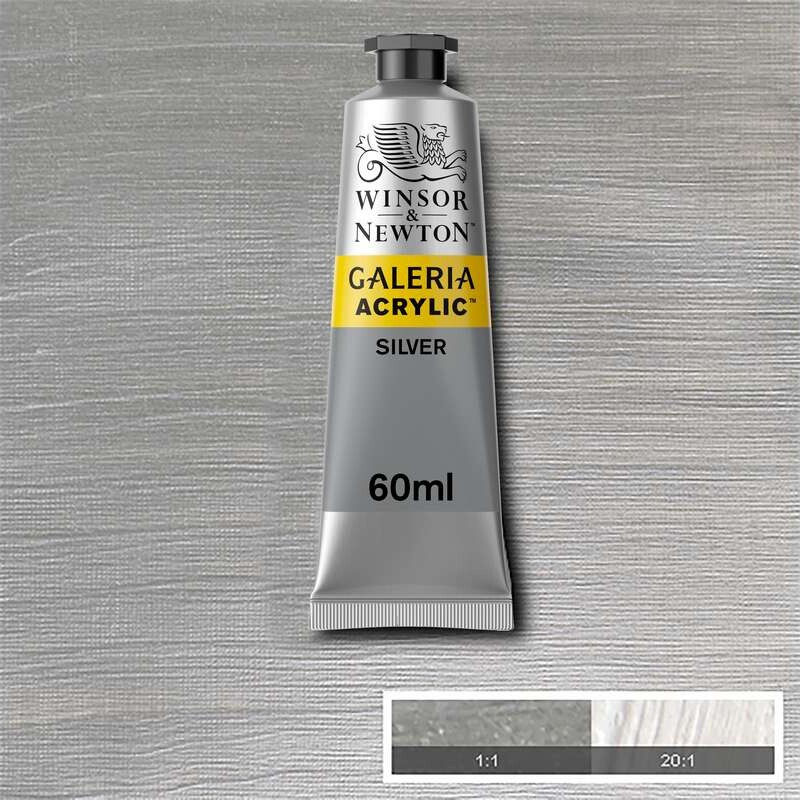 Winsor Newton - Galeria Akrylmaling - Metallic Silver 60 Ml