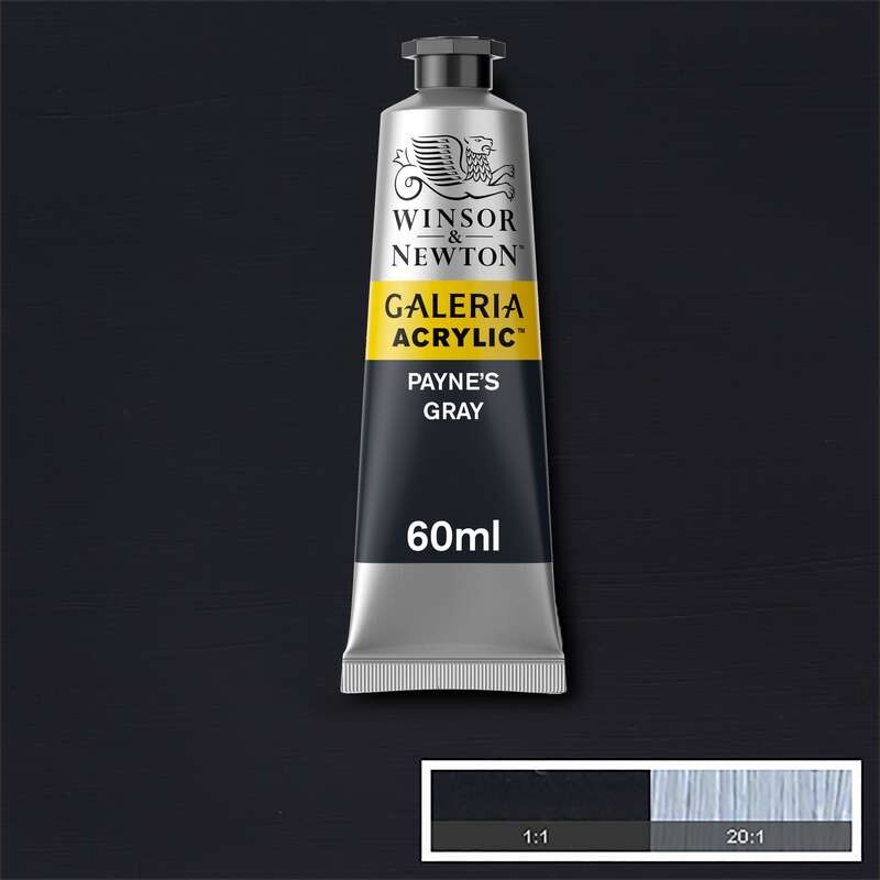 Winsor Newton - Galeria Acrylic - 60 Ml - Grå Paynes Grey 465