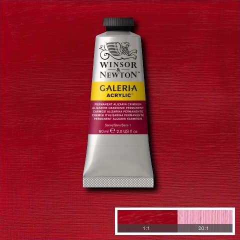 Winsor Newton - Galeria Akrylmaling - Perm Alizarin Crimson 60 Ml