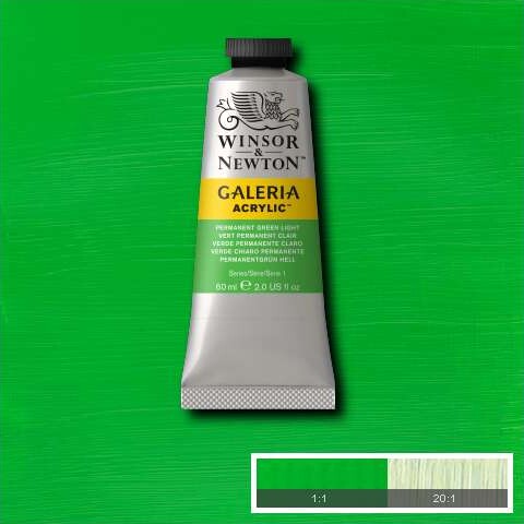 Winsor Newton - Galeria Acrylic - 60 Ml - Perm Green Light 483