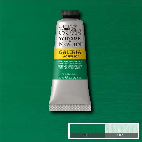 Winsor Newton - Galeria Akrylmaling - Perm Grøn Mellem 60 Ml