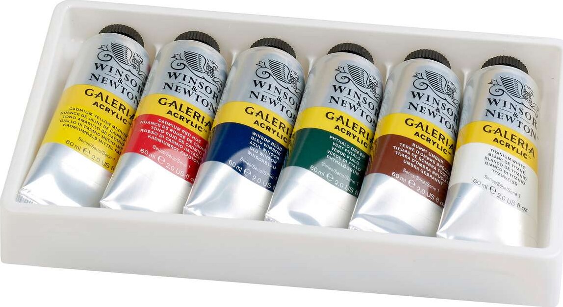 Winsor Newton - Akrylmaling Sæt - 6X60 Ml