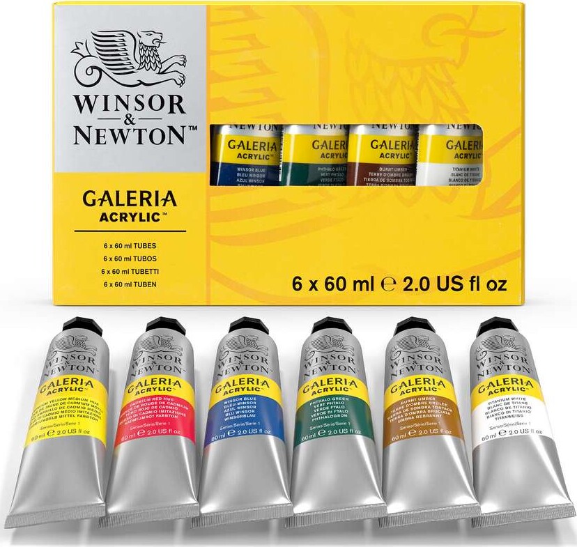 Winsor Newton - Akrylmaling Sæt - 6X60 Ml