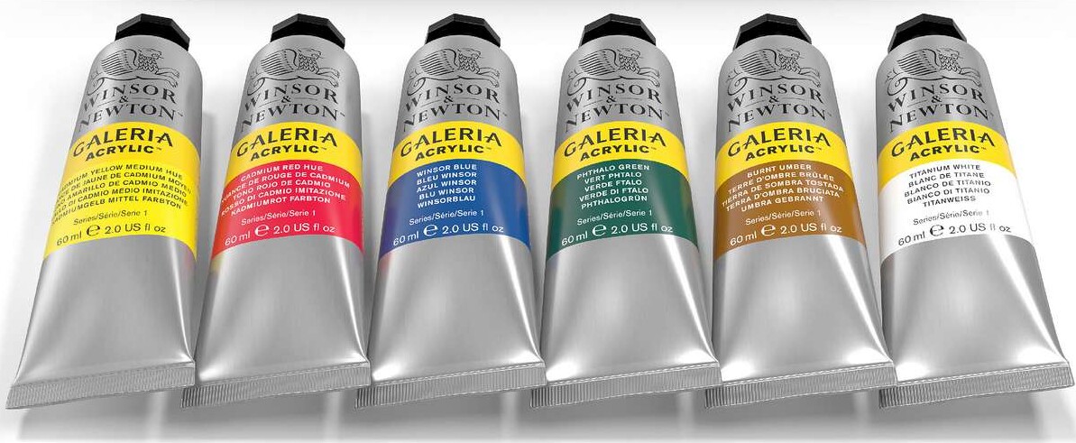 Winsor Newton - Akrylmaling Sæt - 6X60 Ml