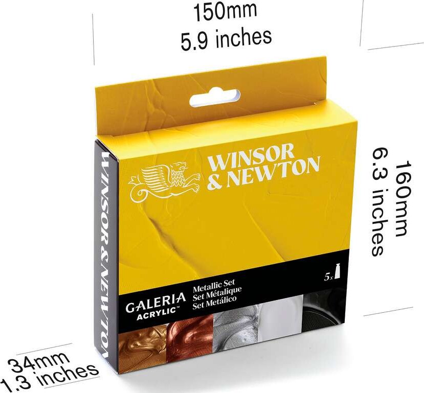 Winsor Newton - Galeria Acrylic - Metallic Set - 5X60 Ml