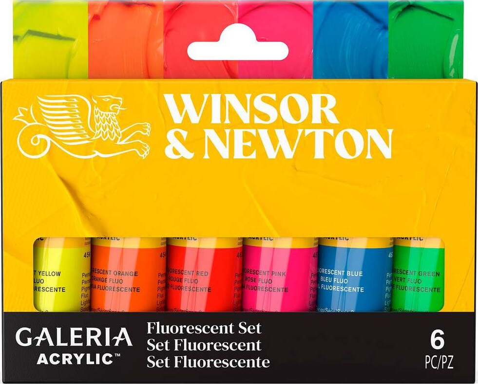 Winsor Newton - Galeria Acrylic - Fluorescent Set - 6X20 Ml