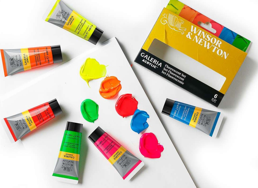 Winsor Newton - Galeria Acrylic - Fluorescent Set - 6X20 Ml