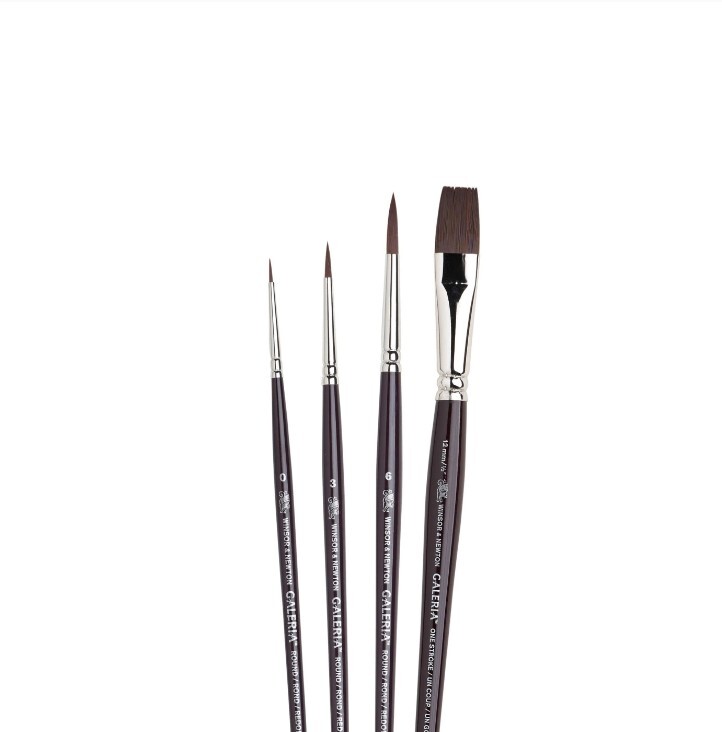 Winsor Newton - Galeria Brush Short Handle - Malerpensler 3 Stk