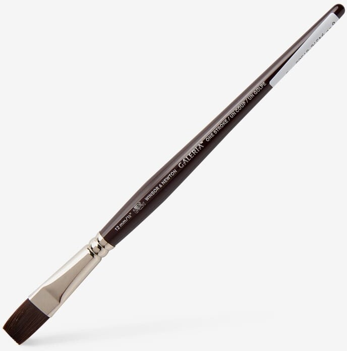 Winsor Newton - Galeria Akryl Pensel - Kort - One Stroke - 12 Mm